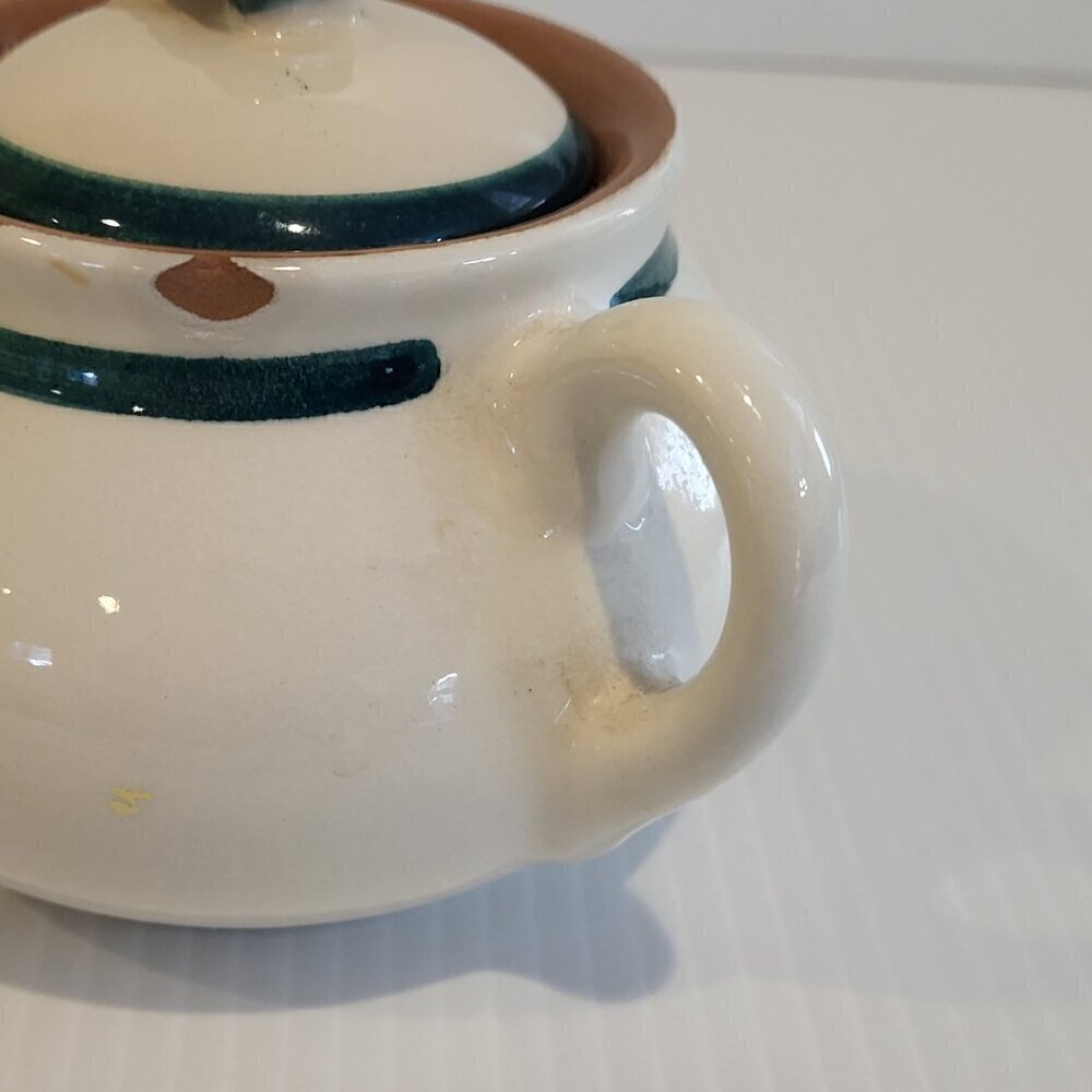 Vintage STANGL Pottery Mid Century Modern SUGAR BOWL Lid Garden Flower Trenton - Picture 5 of 13